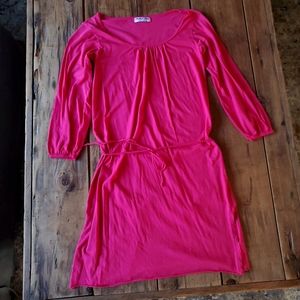 Michael Stars Women's Cotton Long Sleeve Pink Dress Coverup One size